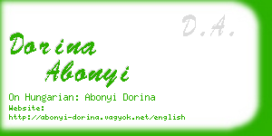 dorina abonyi business card